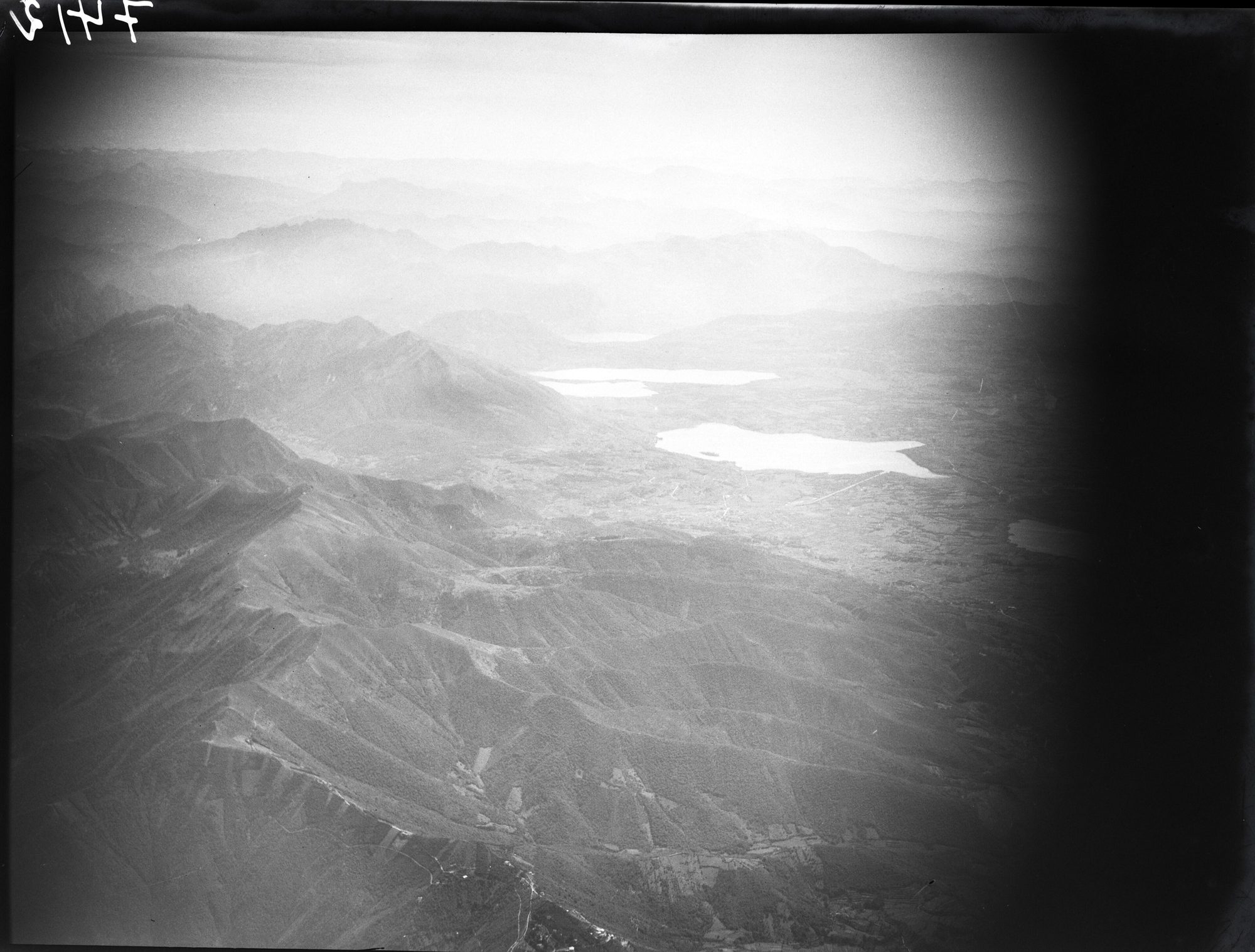 Fotografia aerea storica dei laghi a sud del Lario